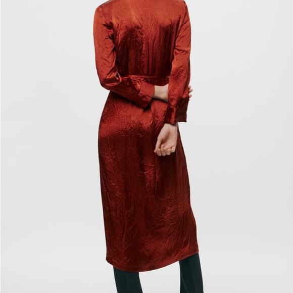 ZARA SATIN EFFECT DRESS ZW COLLECTION - Picture 4 of 11